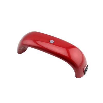 Secador profissional do prego da mini lâmpada UV portátil do prego 6w vermelho/preto