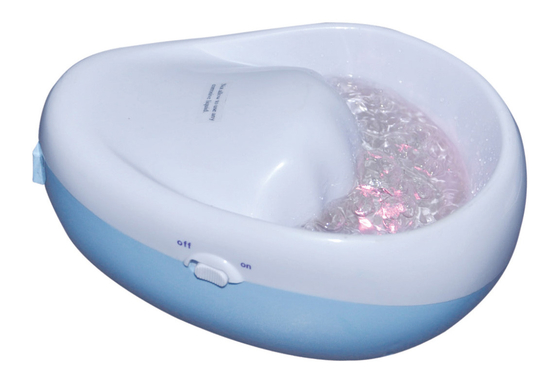 Bacia elétrica do tratamento de mãos dos mini termas da bolha do prego com o diodo emissor de luz 110V-250V de 7 cores