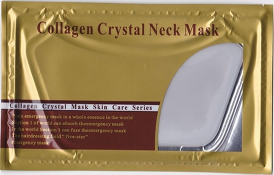 Anti enrugamento do ouro facial transparente da máscara do colagénio 24k para o pescoço SJ-055