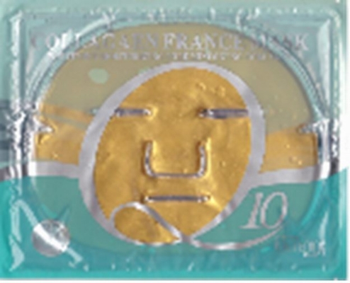 Enfrente a máscara facial do colagénio do ouro 24k com glicerina Q10 SM-001 do ácido hialurónico