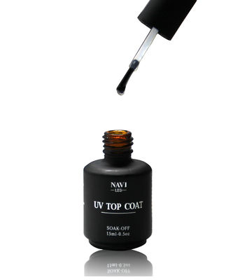 Nenhum rachamento/nenhum desvanece-se prego embebe o revestimento UV da parte superior do polonês do gel do prego 15 Ml