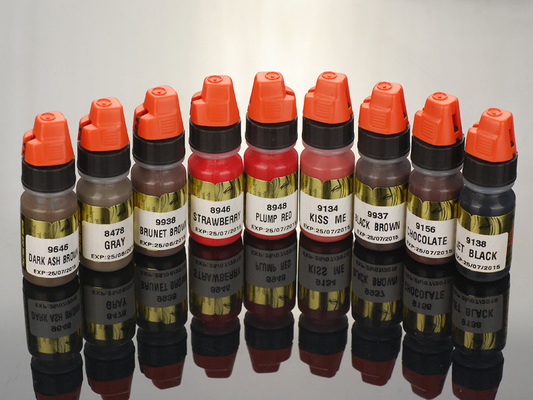 Pigmentos permanentes cosméticos naturais da composição da saúde 8ml micro com 38 cores
