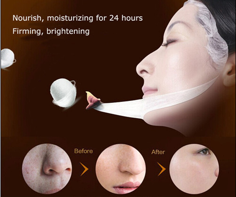 Máscara facial de seda invisível natural de 100%, clareando a máscara protectora de hidratação