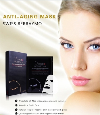 colagénio antienvelhecimento chinês do enrugamento do ácido hialurónico da máscara 100% da beleza do cuidado da Berraymo-pele cuidado facial da cara da máscara do anti