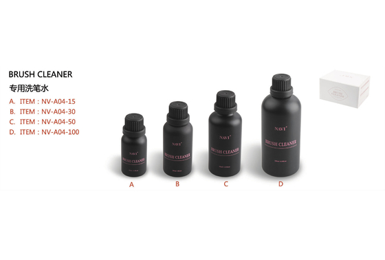 o líquido de limpeza de escova acrílico do prego da garrafa 50ml remove o resíduo do acrílico/gel
