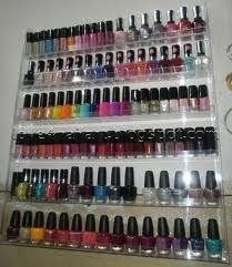Suportes acrílicos da exposição do suporte acrílico do verniz para as unhas com forma bonita