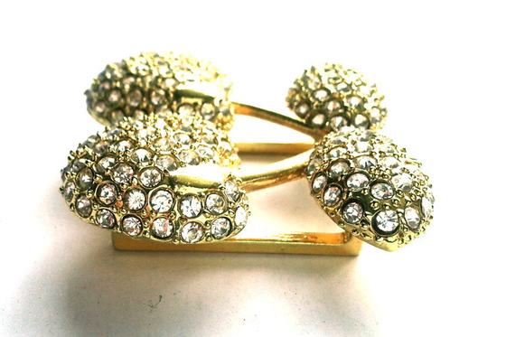 Acessórios dos vestuários do cristal/metal com as gemas acrílicas do diamante