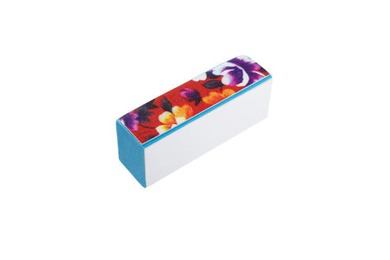 Jogo do cuidado do prego da ferramenta do dedo do tratamento de mãos do bloco do amortecedor do prego do teste padrão de flor