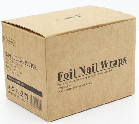 Envoltórios do prego da folha da ferramenta do prego com algodão para remover o polonês do gel