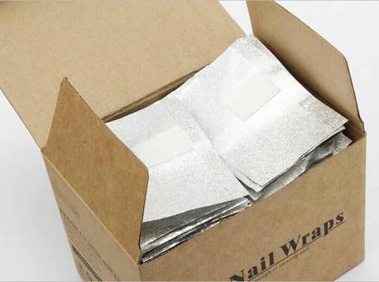 Envoltórios do prego da folha da ferramenta do prego com algodão para remover o polonês do gel