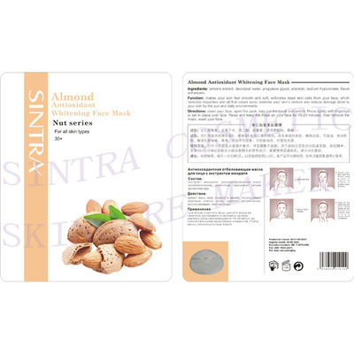 Ácido hialurónico que hidrata o alvejante facial da máscara, máscara protectora JG-03 da amêndoa