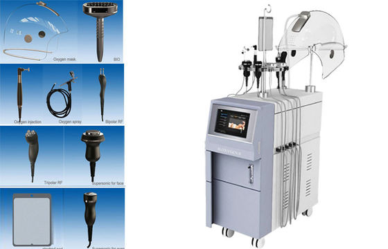 Máquina facial do oxigênio do RF, máquina multifuncional da beleza do oxigênio