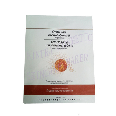 A máscara facial de cristal hidratando do ouro/Hydrolyzed as máscaras de seda MM-08 do controle do óleo