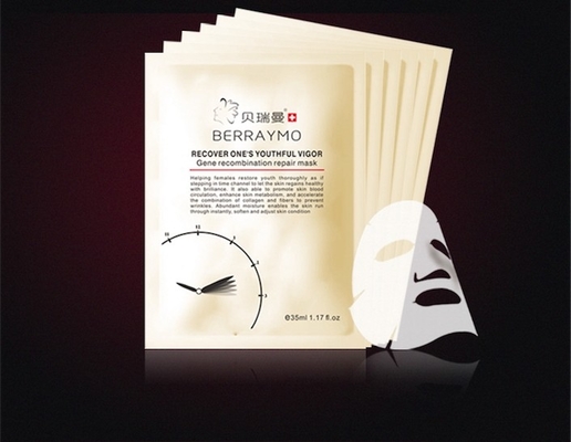 Cuidado da cara da pele de Berraymo-24k que clarea a máscara hialurónica ácida enrugamento facial facial da máscara do colagénio do creme hidratante da máscara do anti