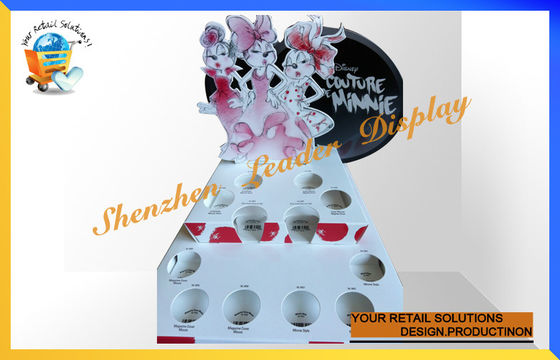 Caixas de exposição recicl OEM do contador do cartão do papel ondulado para o verniz para as unhas