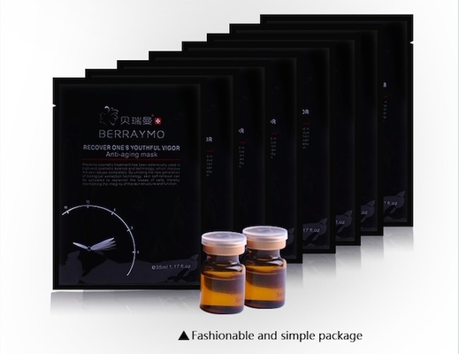 colagénio antienvelhecimento chinês do enrugamento do ácido hialurónico da máscara 100% da beleza do cuidado da Berraymo-pele cuidado facial da cara da máscara do anti