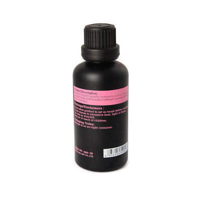 o líquido de limpeza de escova acrílico do prego da garrafa 50ml remove o resíduo do acrílico/gel