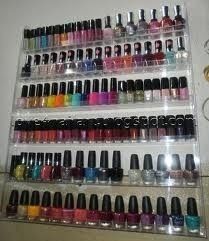 Suportes acrílicos da exposição do suporte acrílico do verniz para as unhas com forma bonita