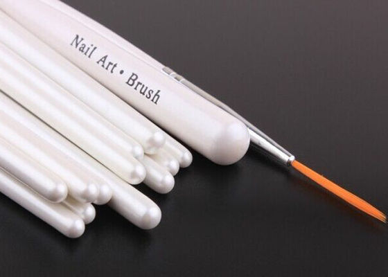 Grupo sintético branco de escova de limpeza do prego/de escova da arte do prego da pintura teste padrão da tração