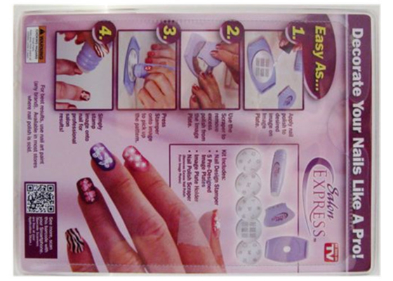 A arte EXPRESSA do prego do SALÃO DE BELEZA que carimba o jogo, como considerado em produtos da tevê cria 100s de projetos do salão de beleza
